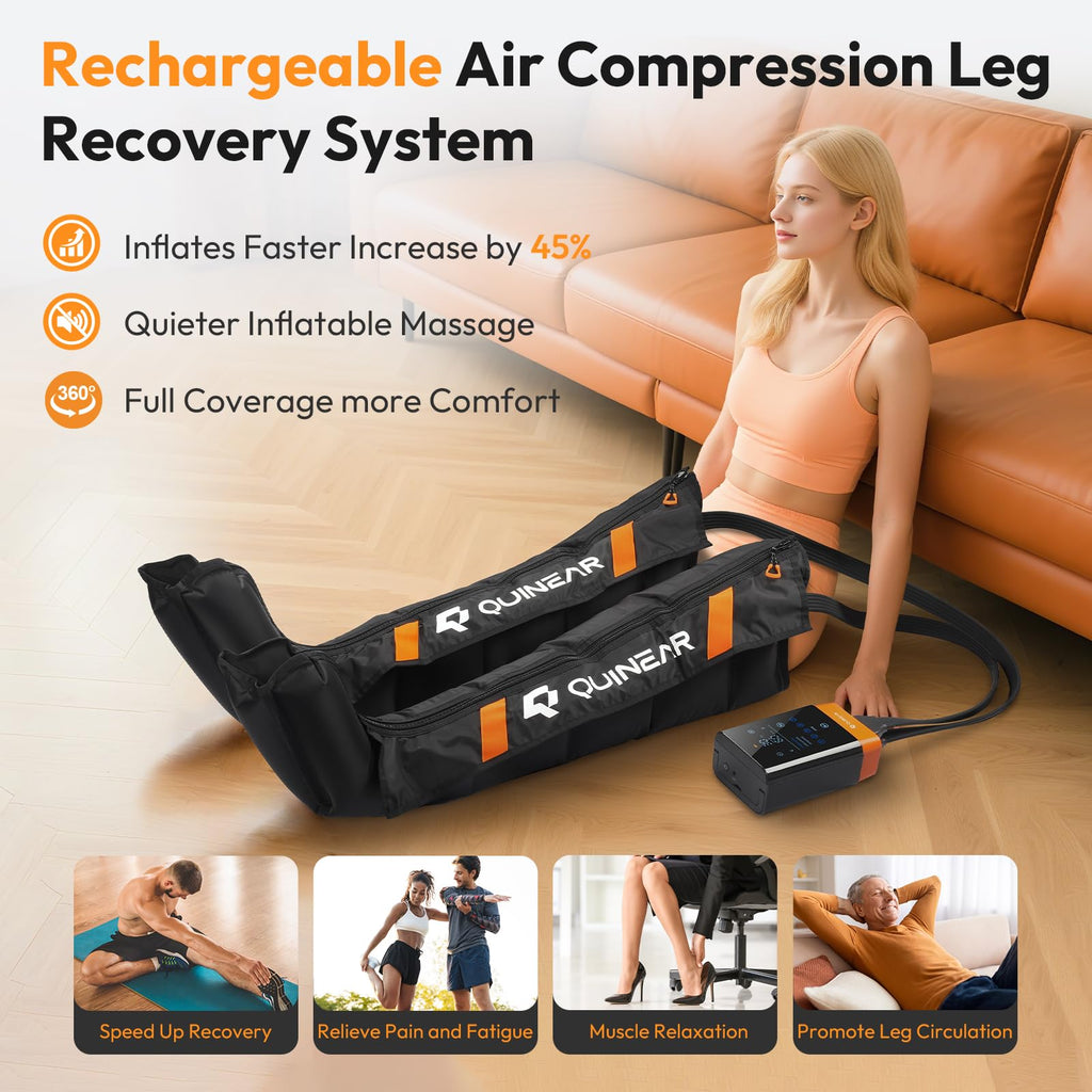Cordless Compression Boots Leg Massager H7202