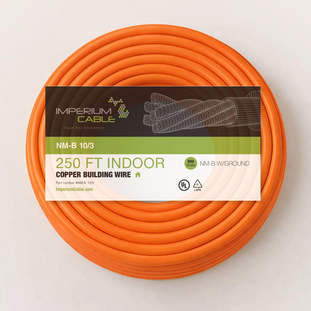 250ft Solid Copper Electrical Wire with Ground E200597