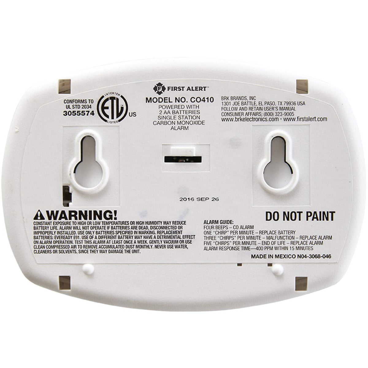 Carbon Monoxide Detector U14545