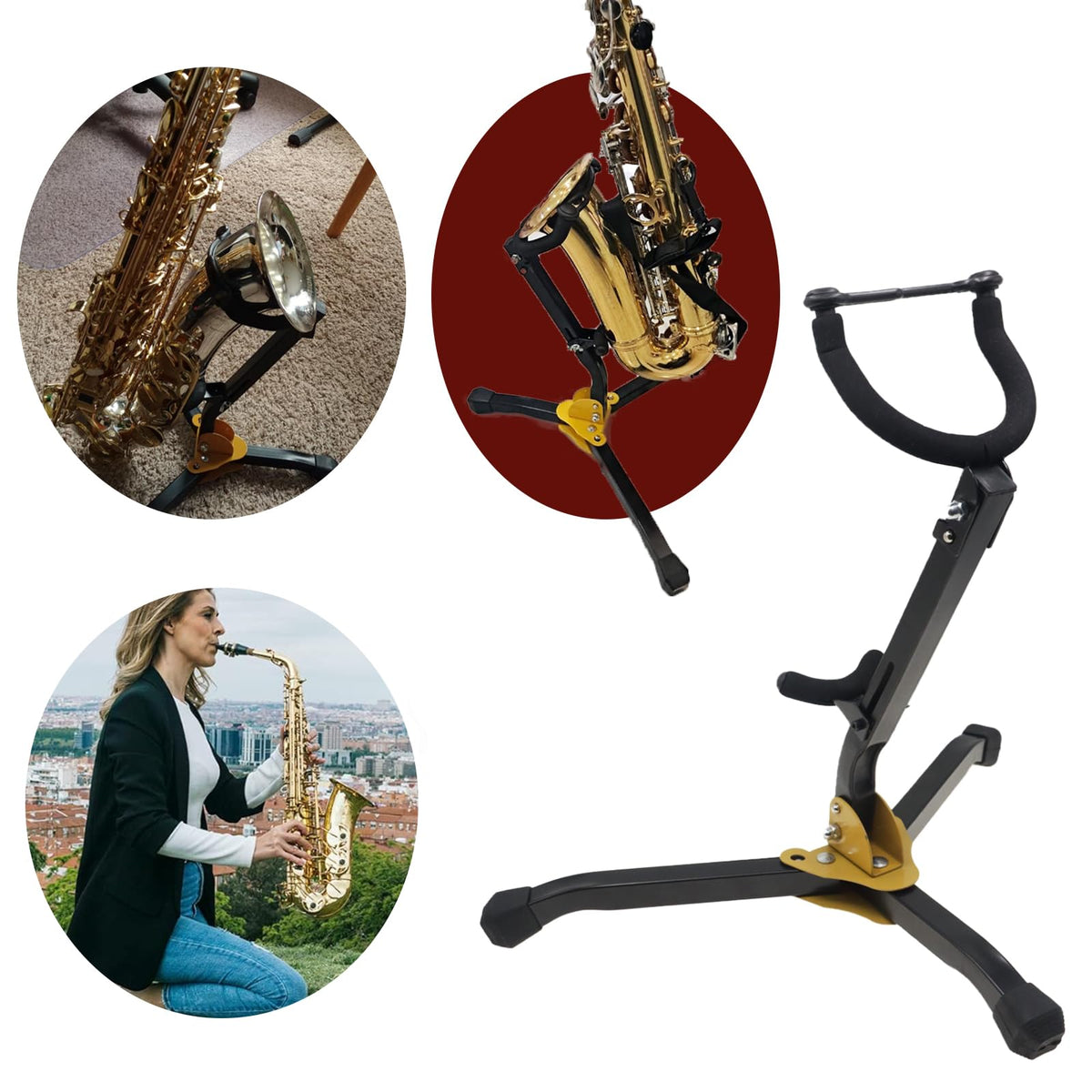 Folding Alto Tenor Saxophone Stand A5425