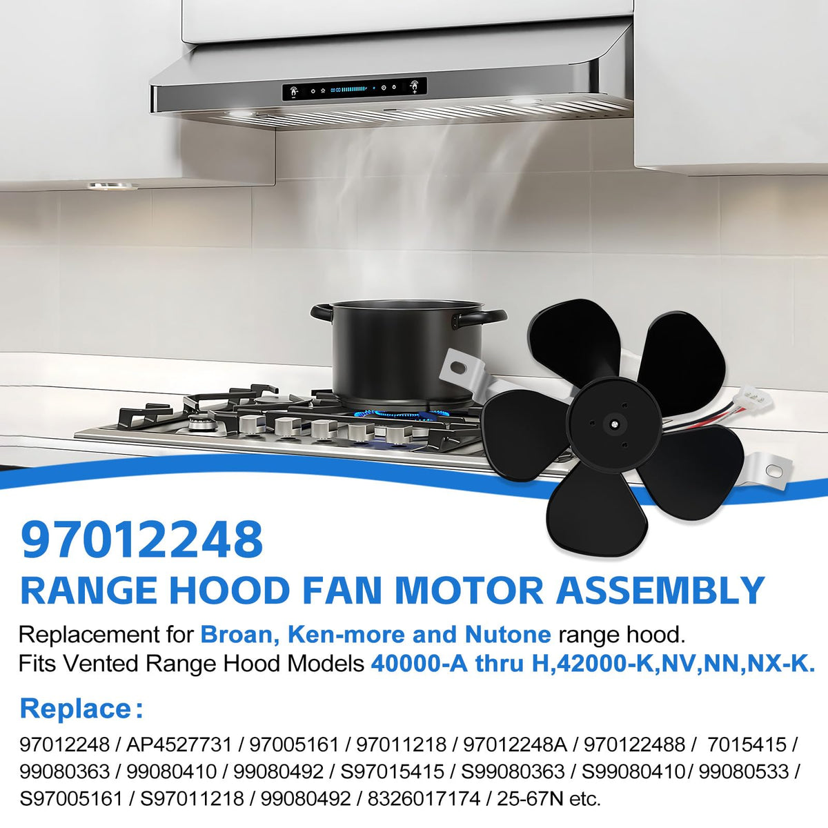 Range Hood Fan Motor Replacement Kit L230