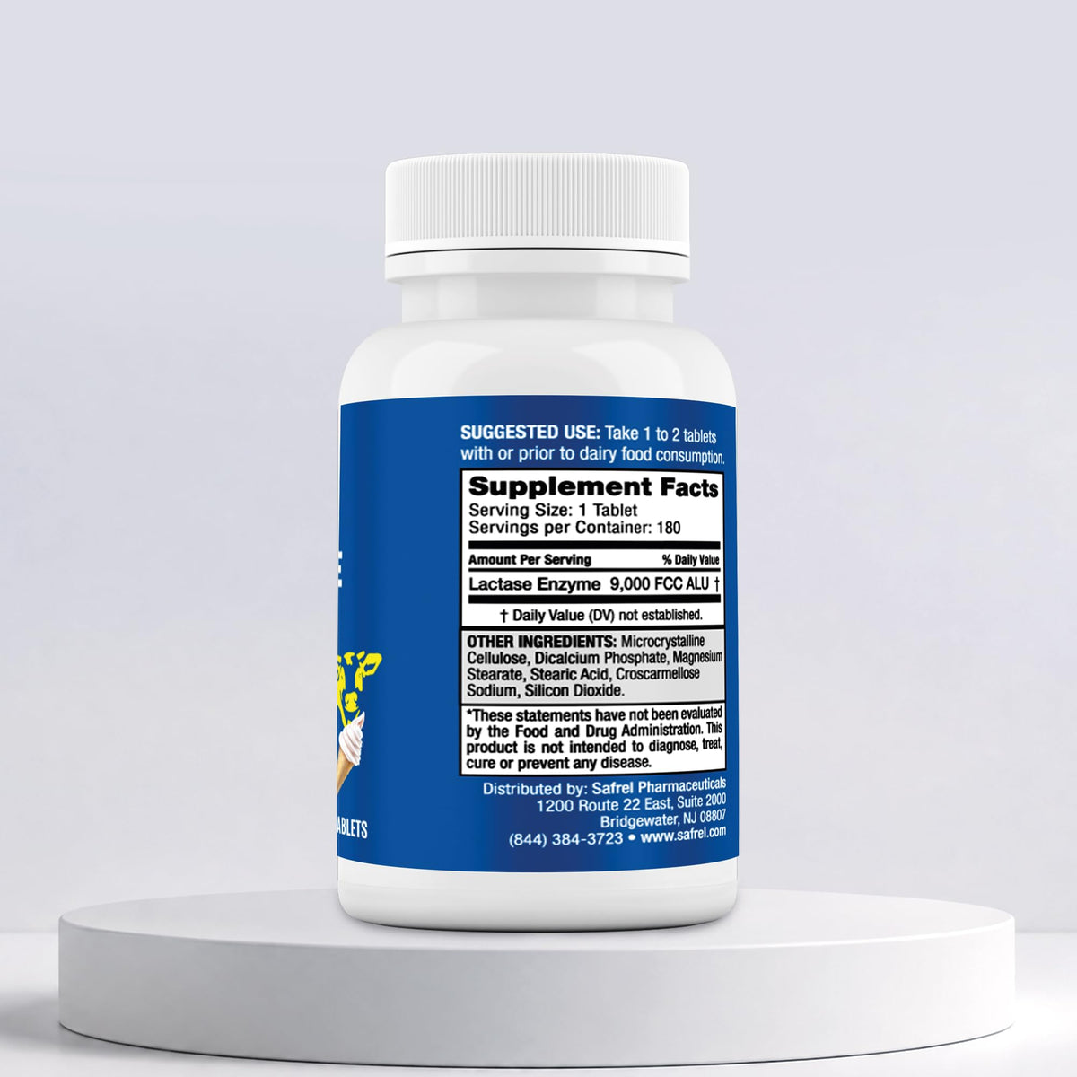 Lactase Enzyme 9000 FCC Unflavored Tablets 180 Ct B125800