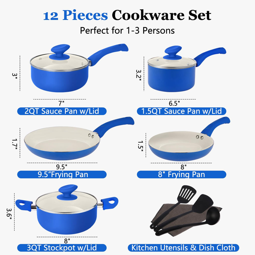 Ceramic Nonstick 12 Piece Cookware Set Z45280