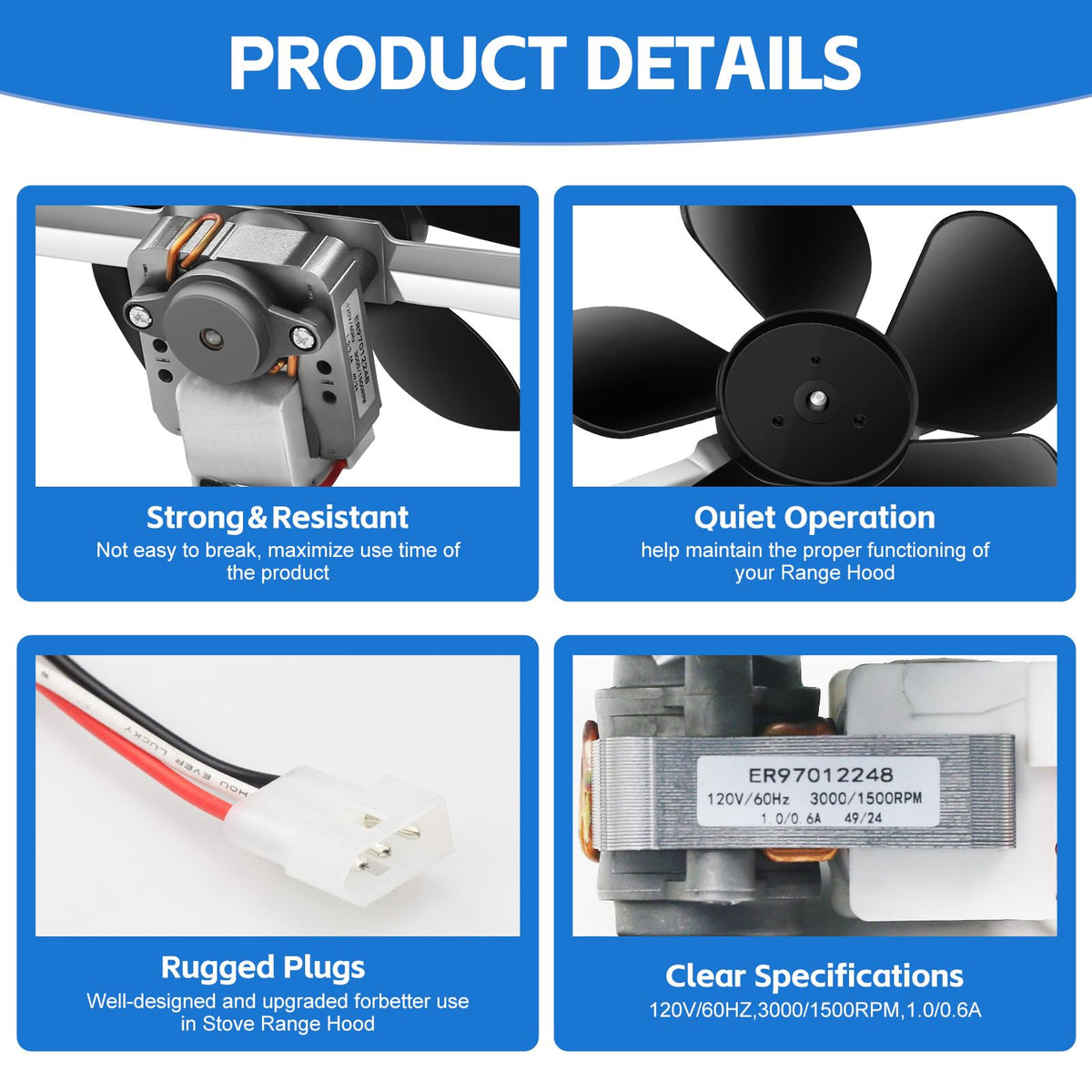 Range Hood Fan Motor Replacement Kit L230