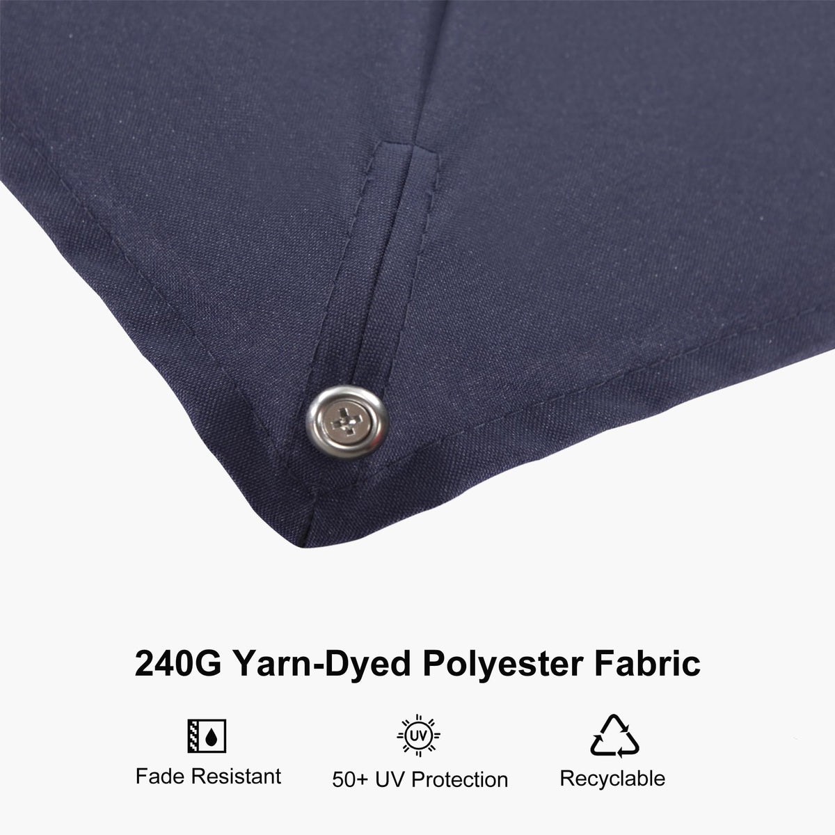 Navy Blue 9' x 9' Cantilever Umbrella S1327