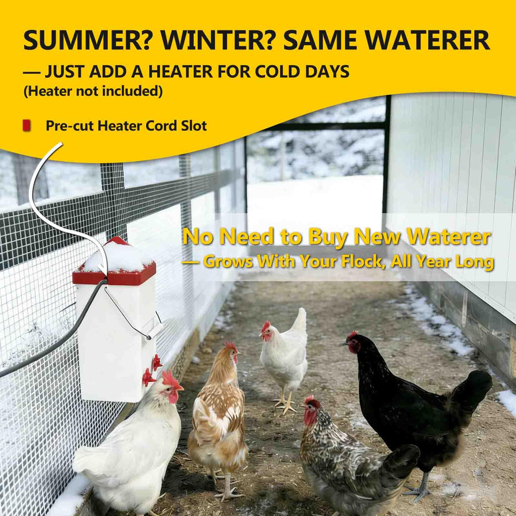 PVC Hanging Chicken Waterer with Hook, 1 Gal U647472