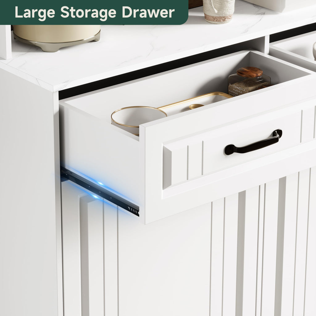 Tilt Out Trash Can Cabinet with Power Outlet B642236
