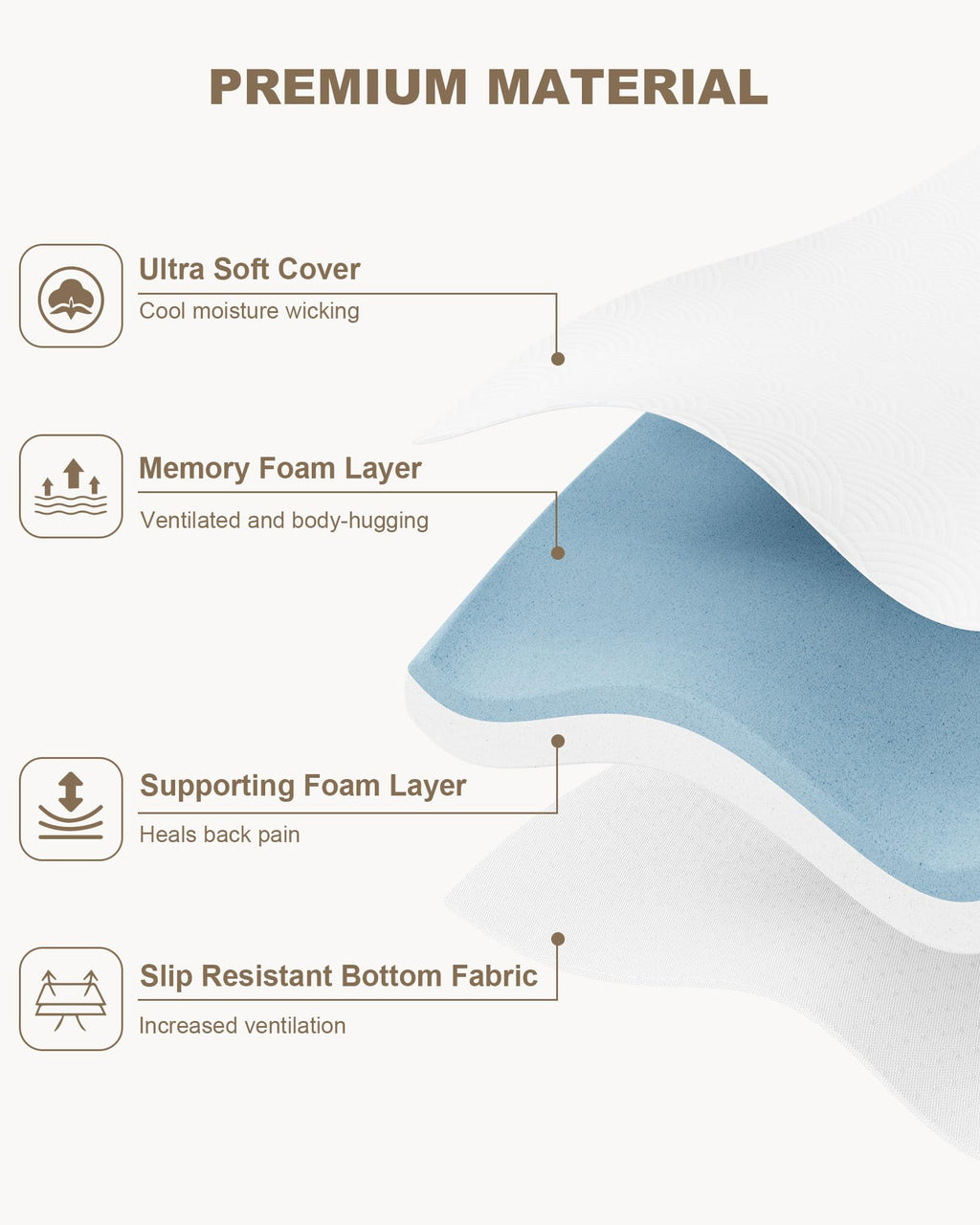 Queen Sofa Bed Mattress Replacement Beige 72"x60" D2957