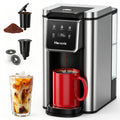 Single Serve Coffee Maker for K-Cup Pod & Grounds, 6 to 14oz Brew Sizes, 50oz Removable Reservoir, Stainless Steel, Black D963