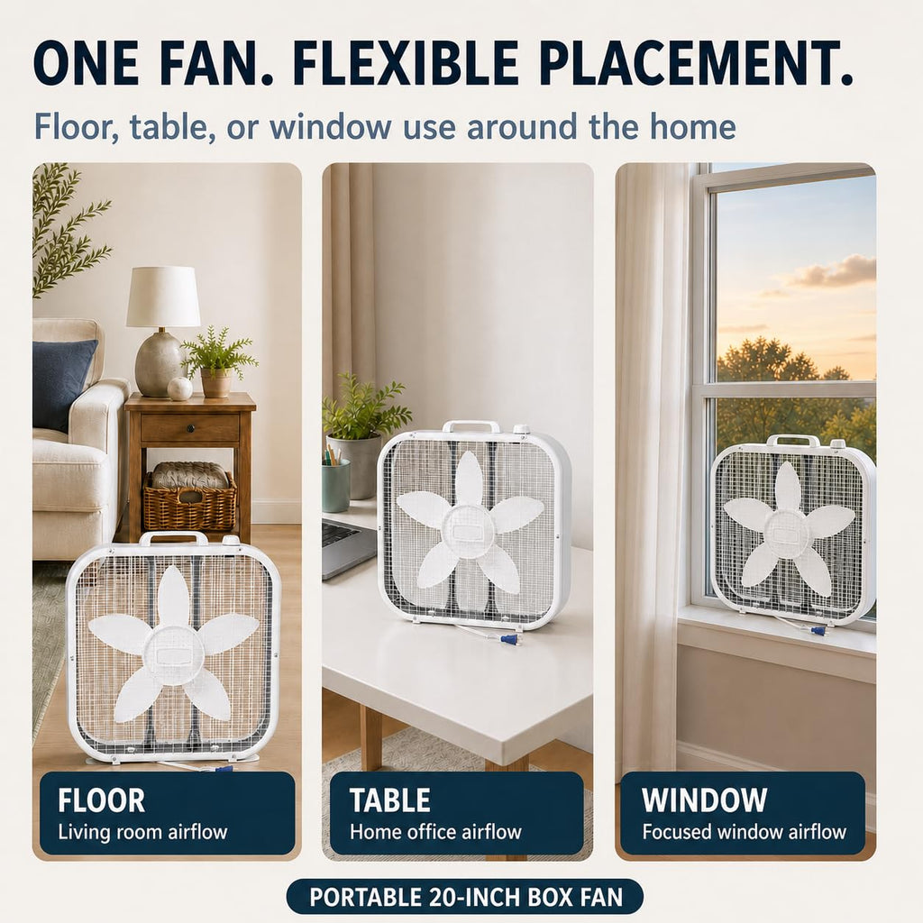 20-Inch 3 Speed Box Fan H2288