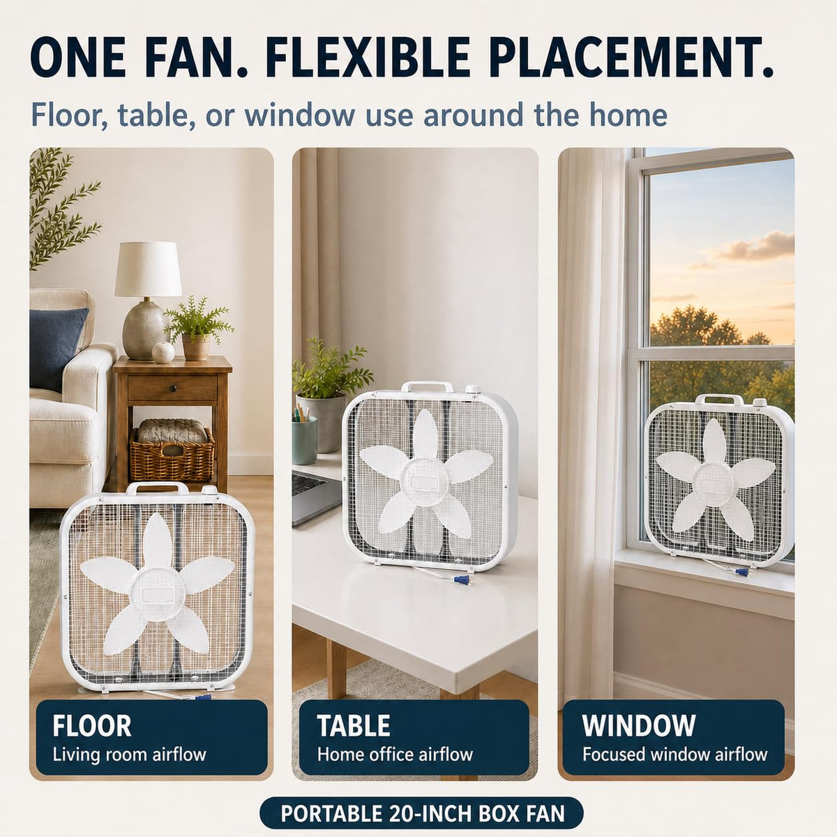 20-Inch 3 Speed Box Fan H2288