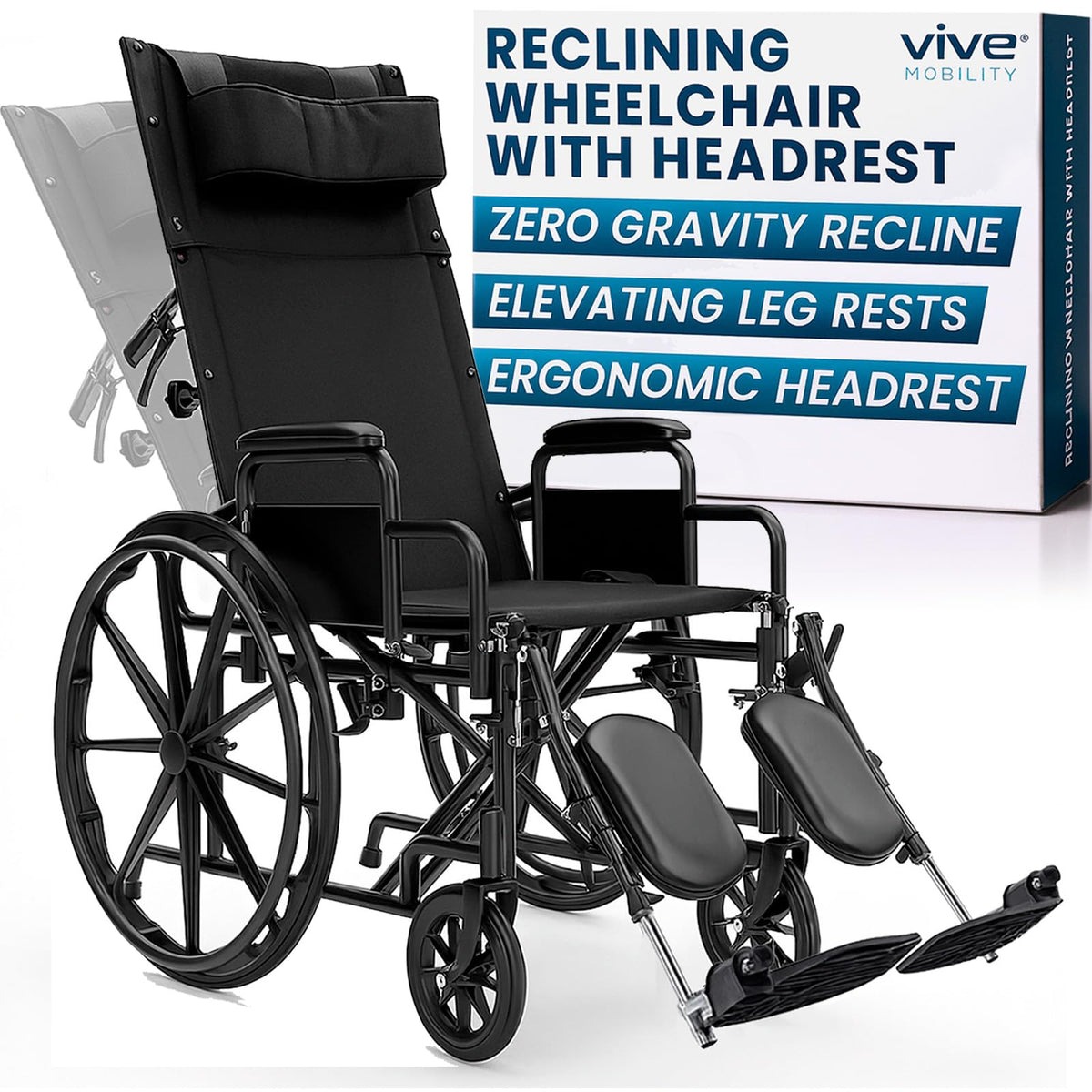 Reclining Wheelchair with Elevating Leg Rests V418