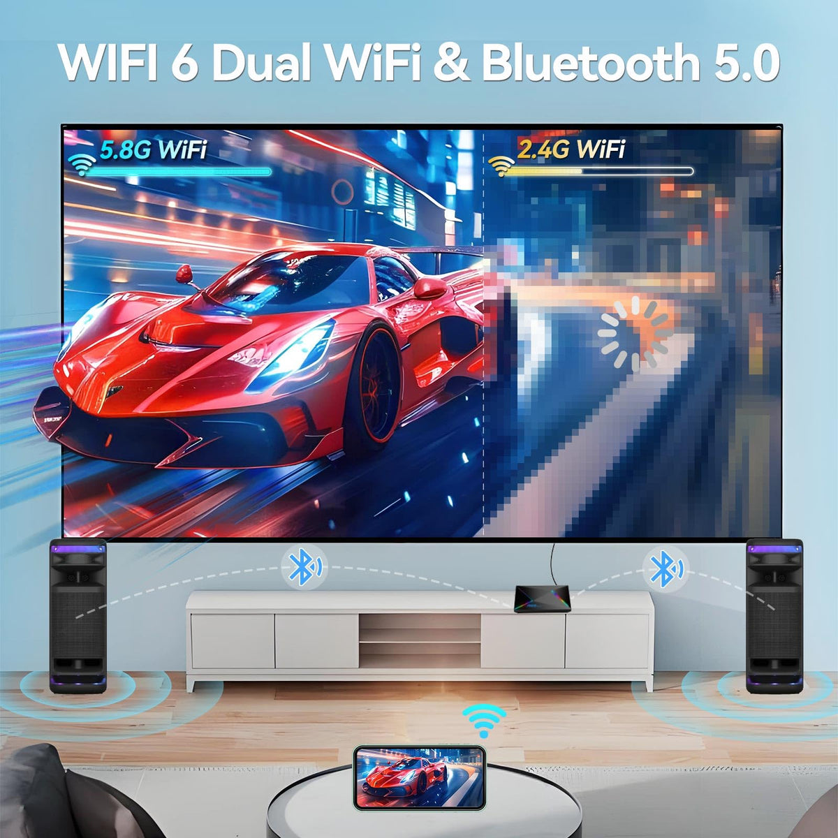 Android TV Box 4GB RAM 32GB ROM 4K 8K WIFI6 1000M Ethernet M612899