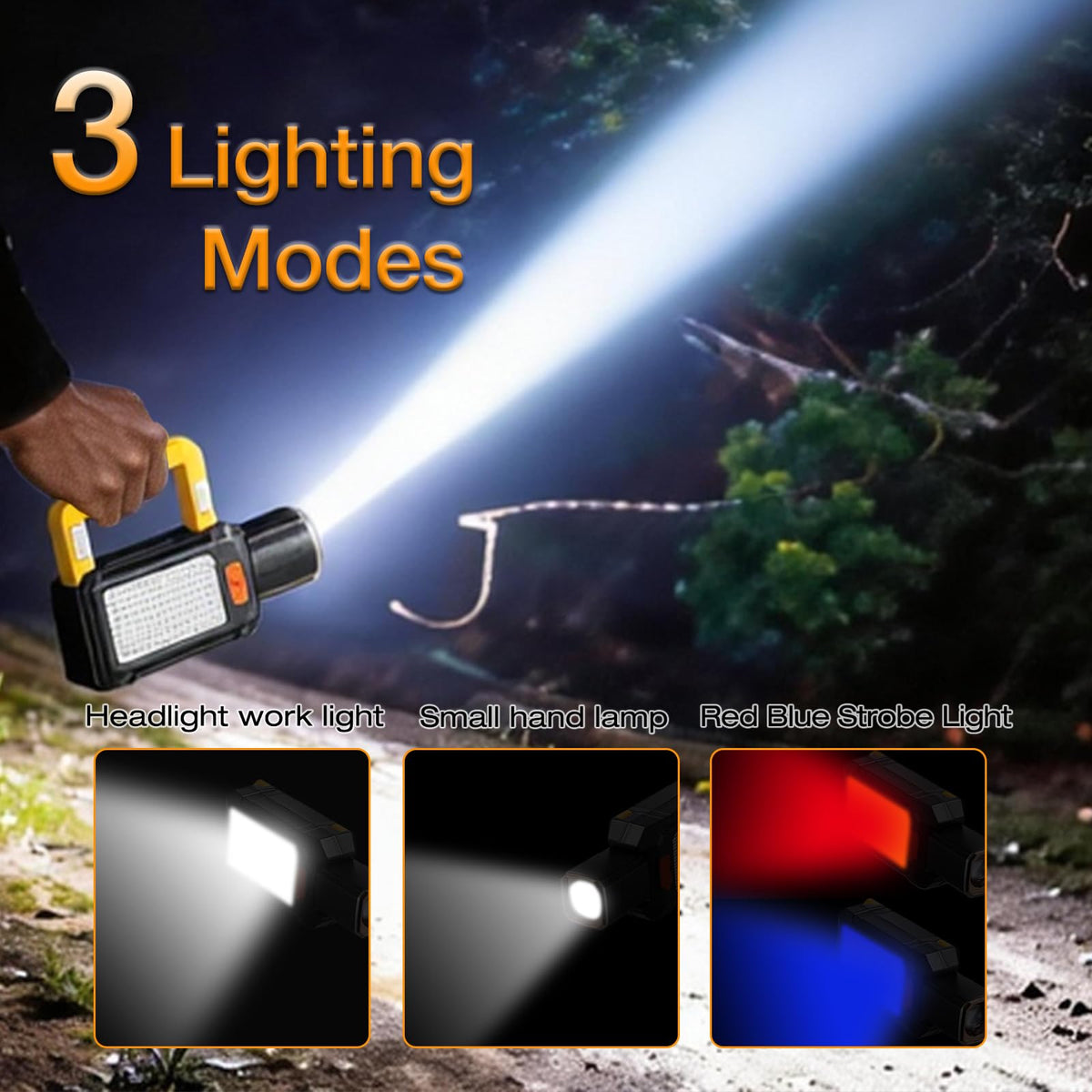 LED Rechargeable Magnetic Work Light 1000 Lumens 5 Mode 1 Pack Y718664