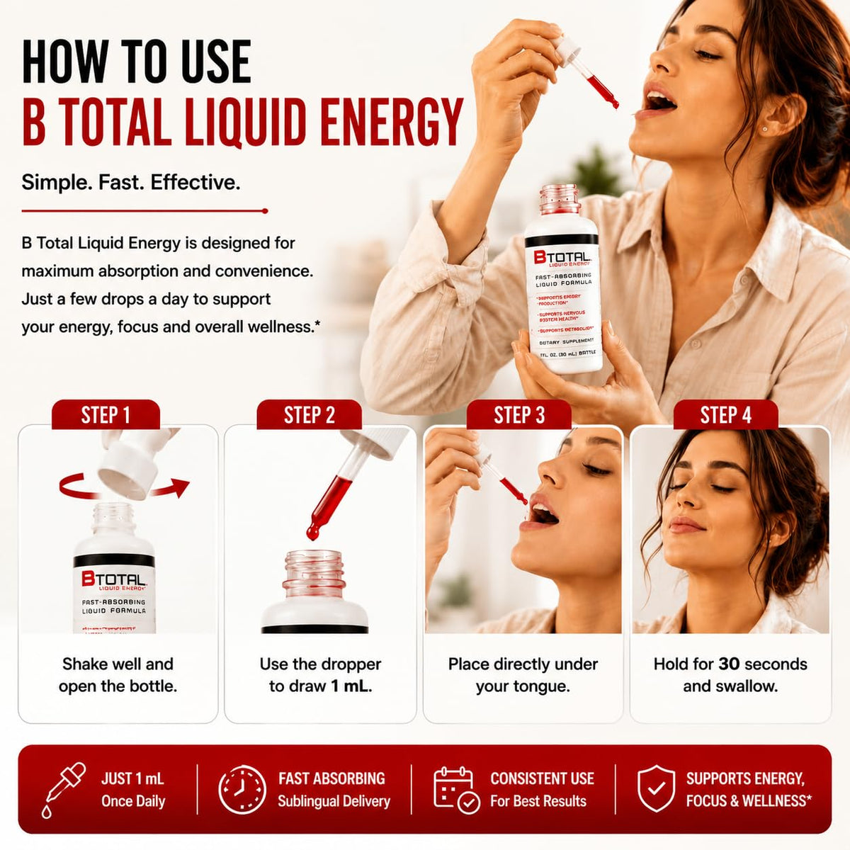 Vitamin B Complex Liquid Drops, B12, Berry, 2 fl oz H117187