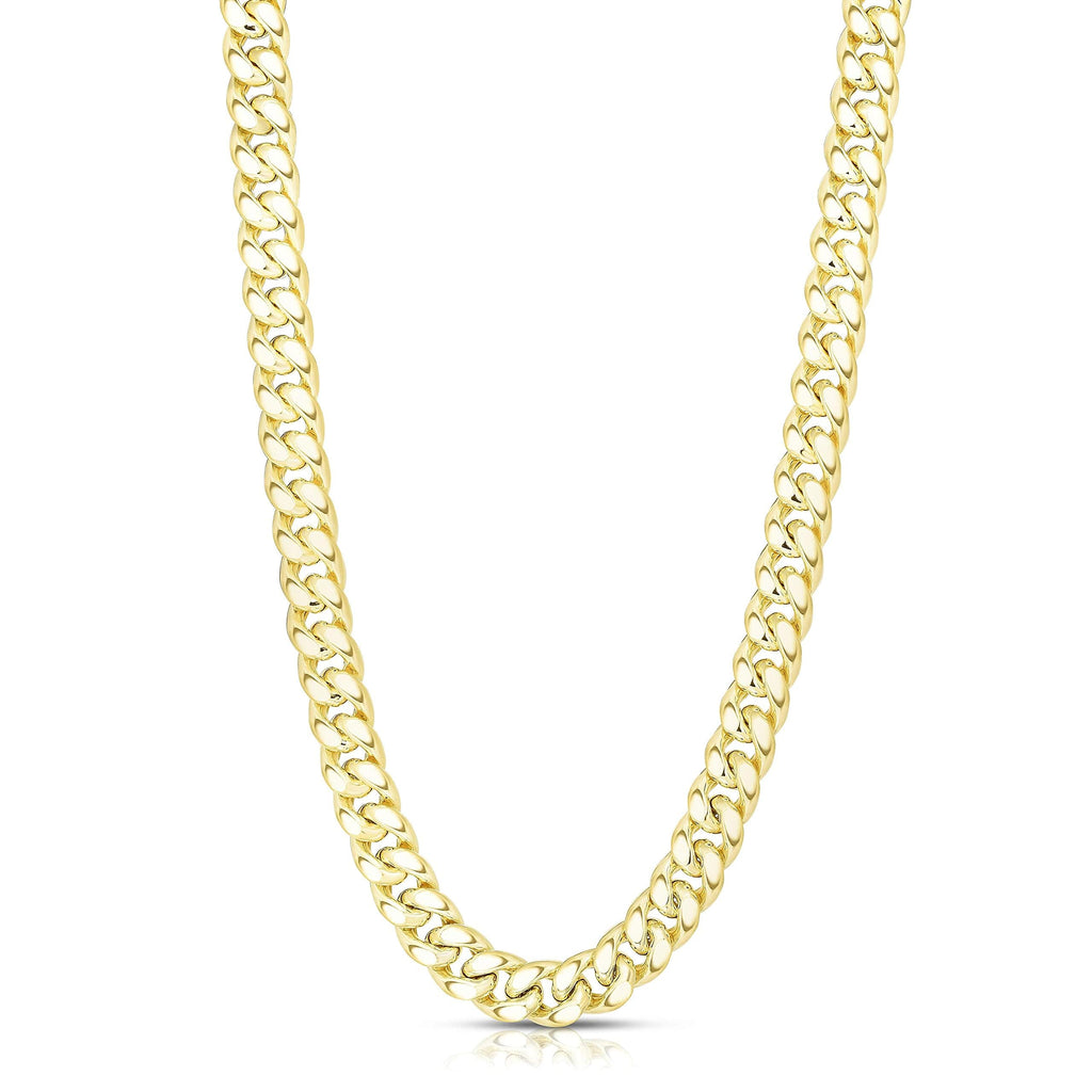 14k Yellow Gold Cuban Link Chain Necklace U90082