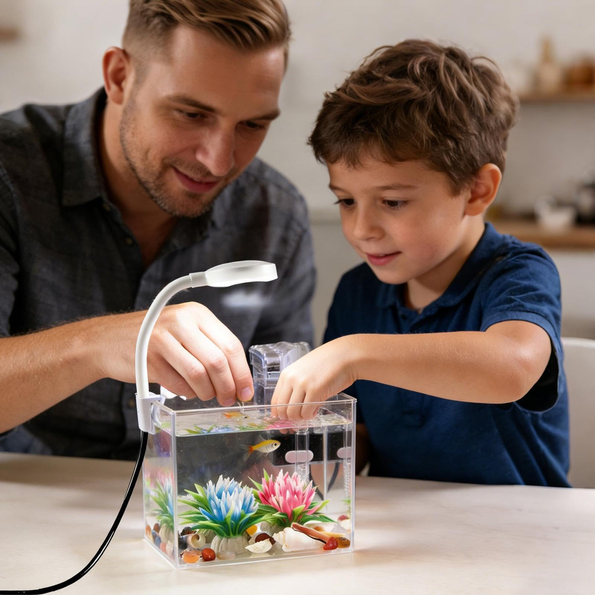 Small Aquarium with LED Lights V2738