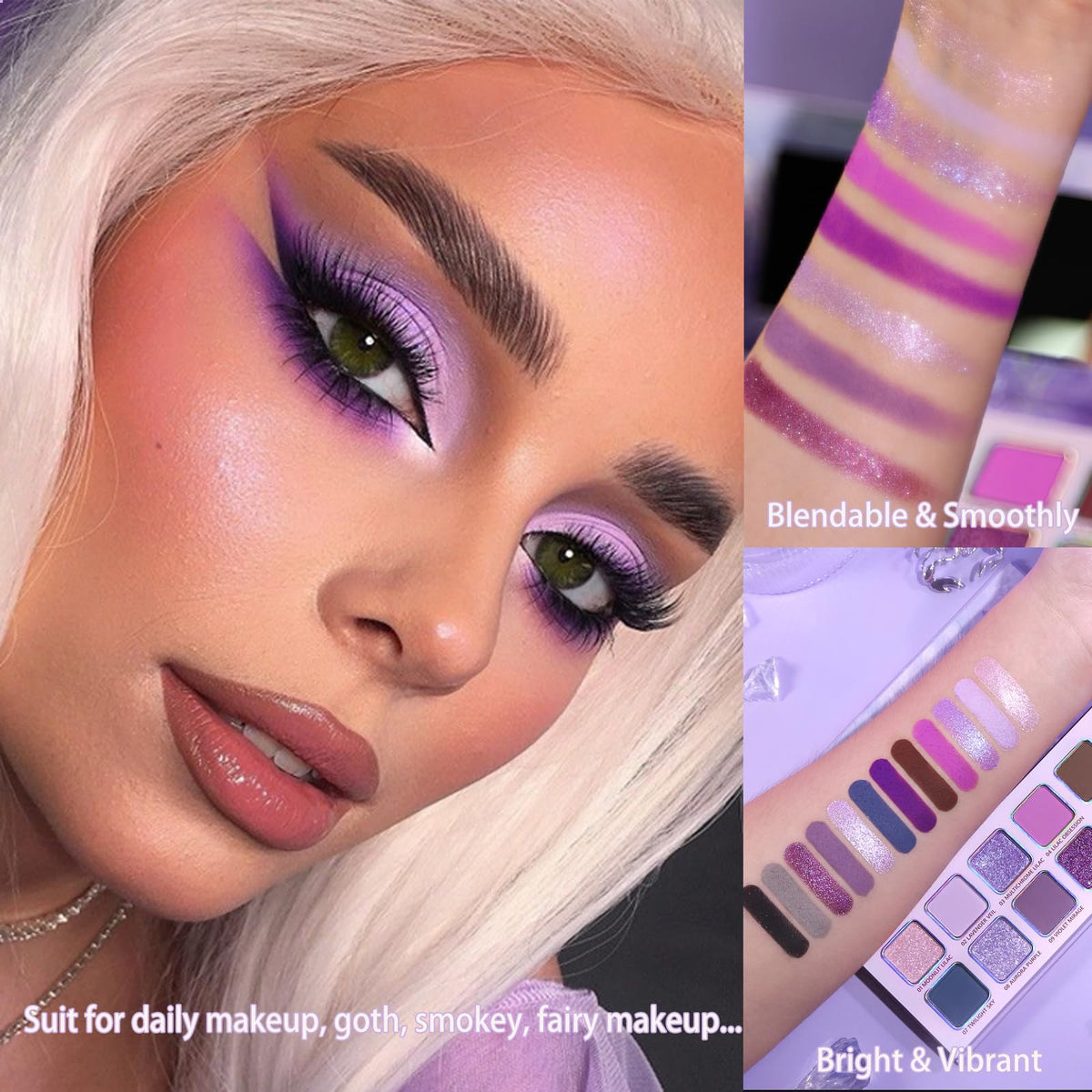 Pigmented Matte Shimmer Eyeshadow Palette V676