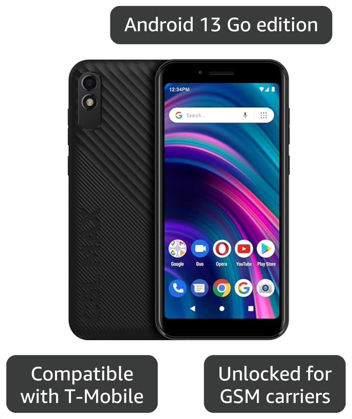 GSM Unlocked 5.7” Display 16/2GB Black Y479544