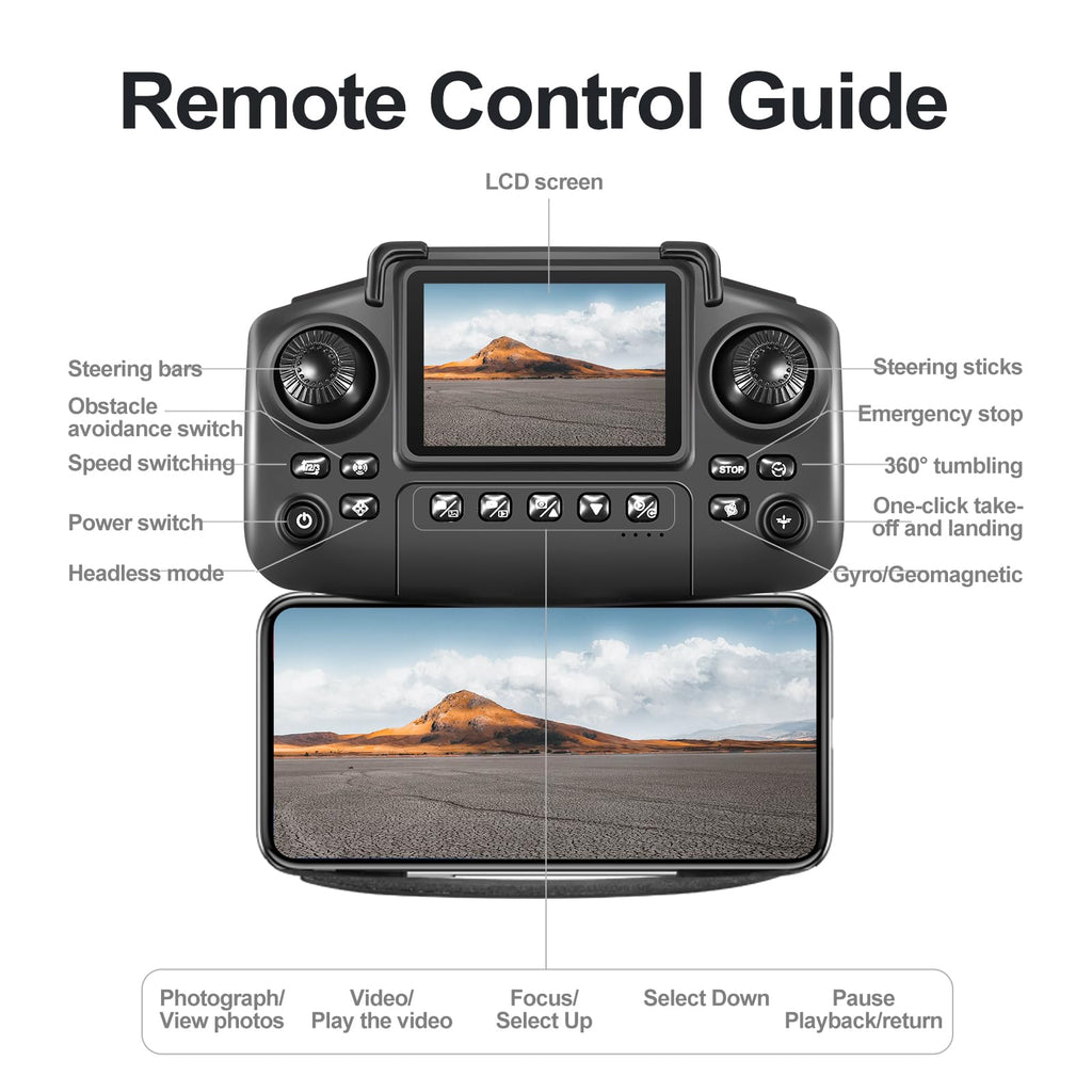 Foldable RC Drone with 720P HD Dual Camera Z46744