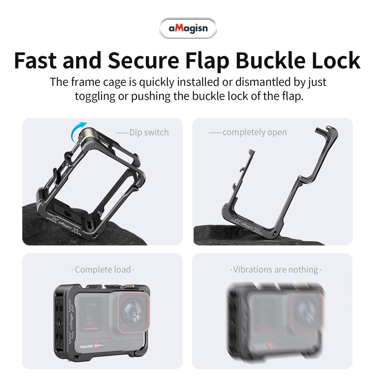 Aluminum Metal Frame Cage Case Bag with Silicone Lens Cap Screen Protector Camera Accessories Kit H477