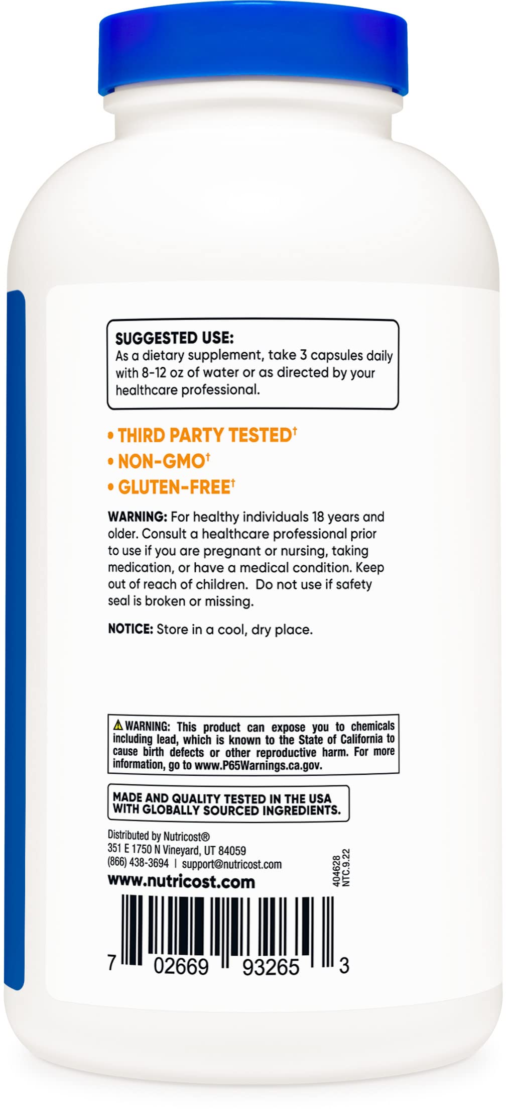 Psyllium Husk 1500mg 500 Capsules 2 Bottles G55041