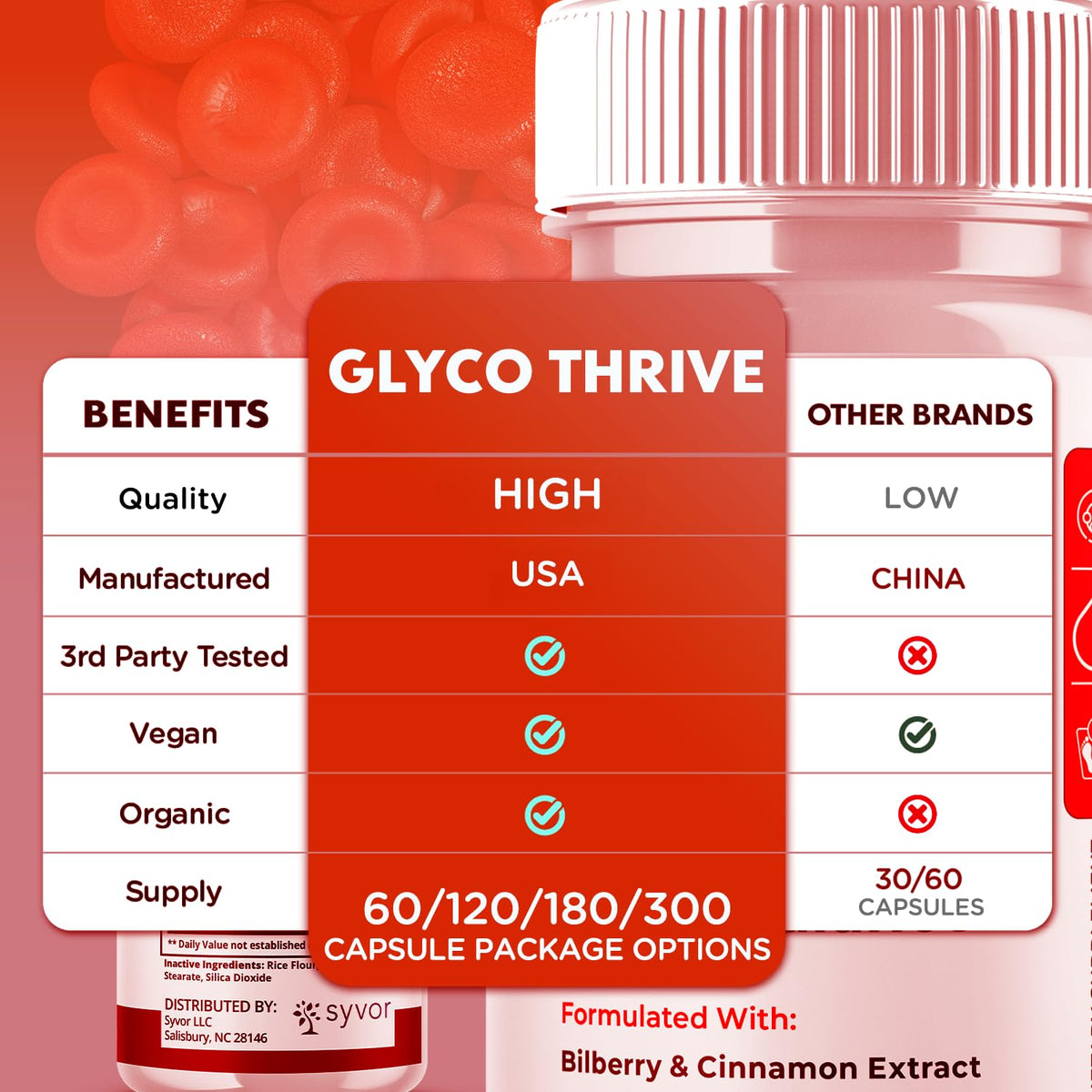 5 Pack 300 Capsules X898