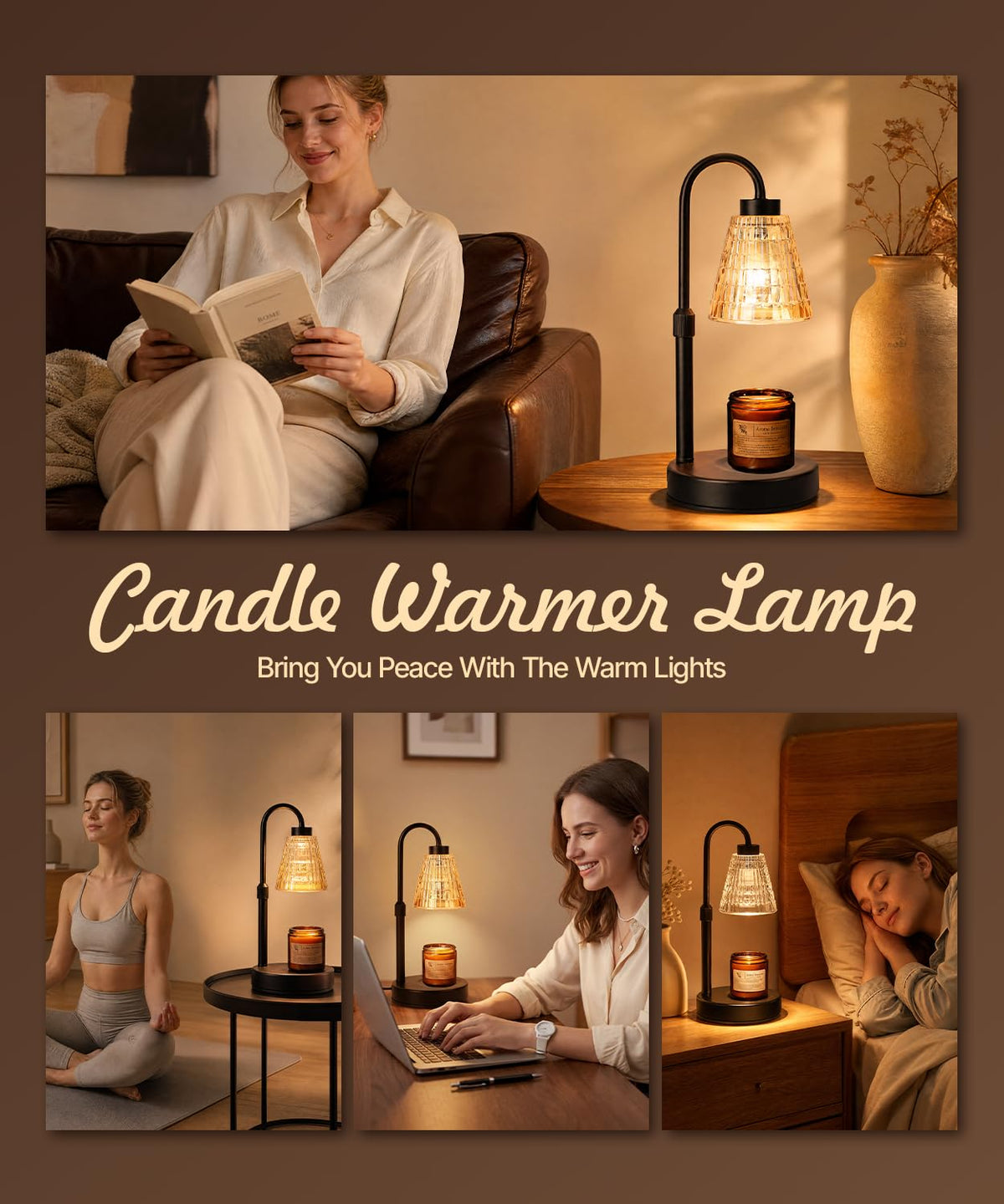 Candle Warmer Lamp with Timer Dimmer M9033
