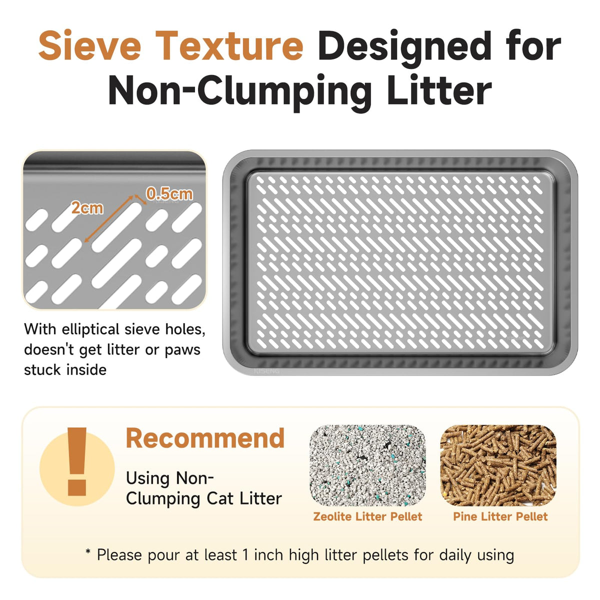 Stainless Steel Sifting Litter Box D95173