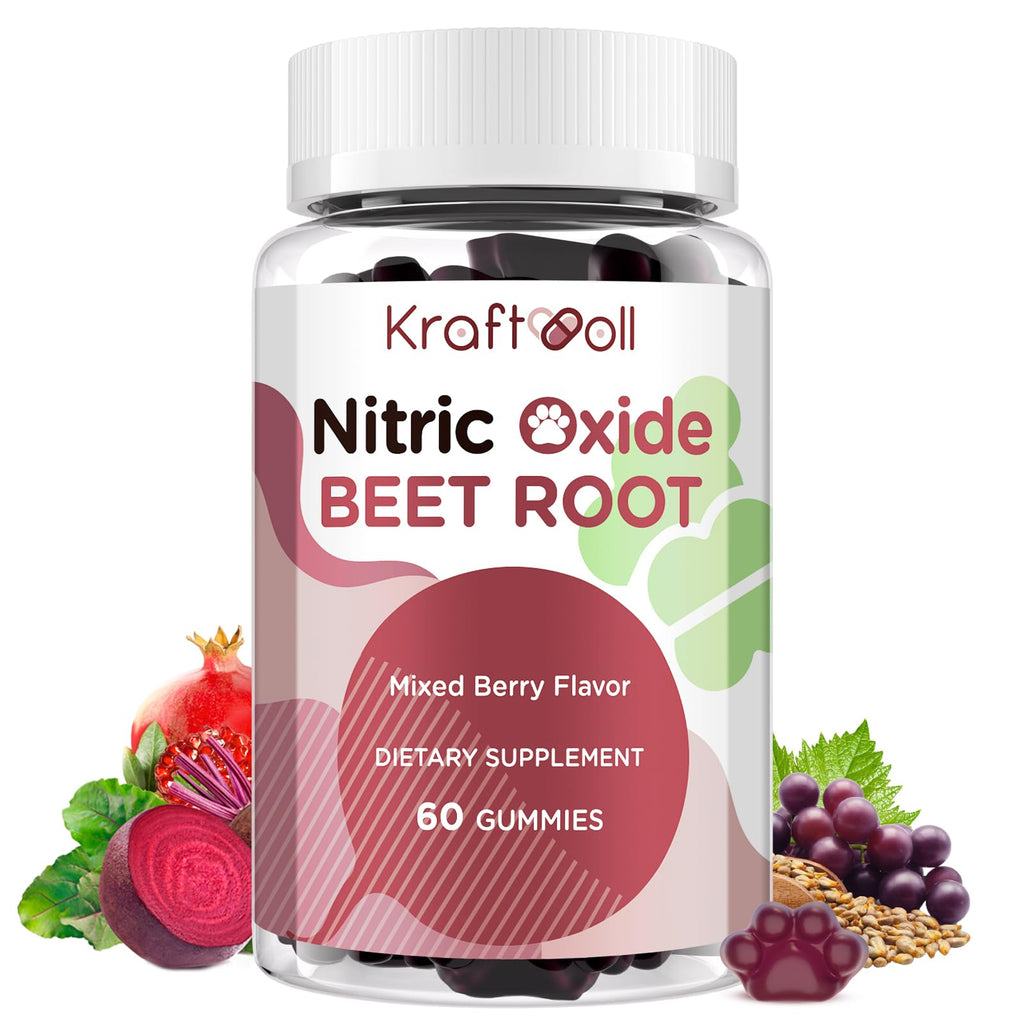 Beet Root Gummies 6000mg Mixed Berry Flavor 60 Gummies S553141