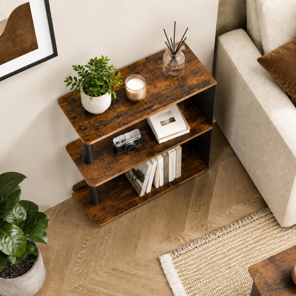 3-Tier Narrow Industrial End Table I717