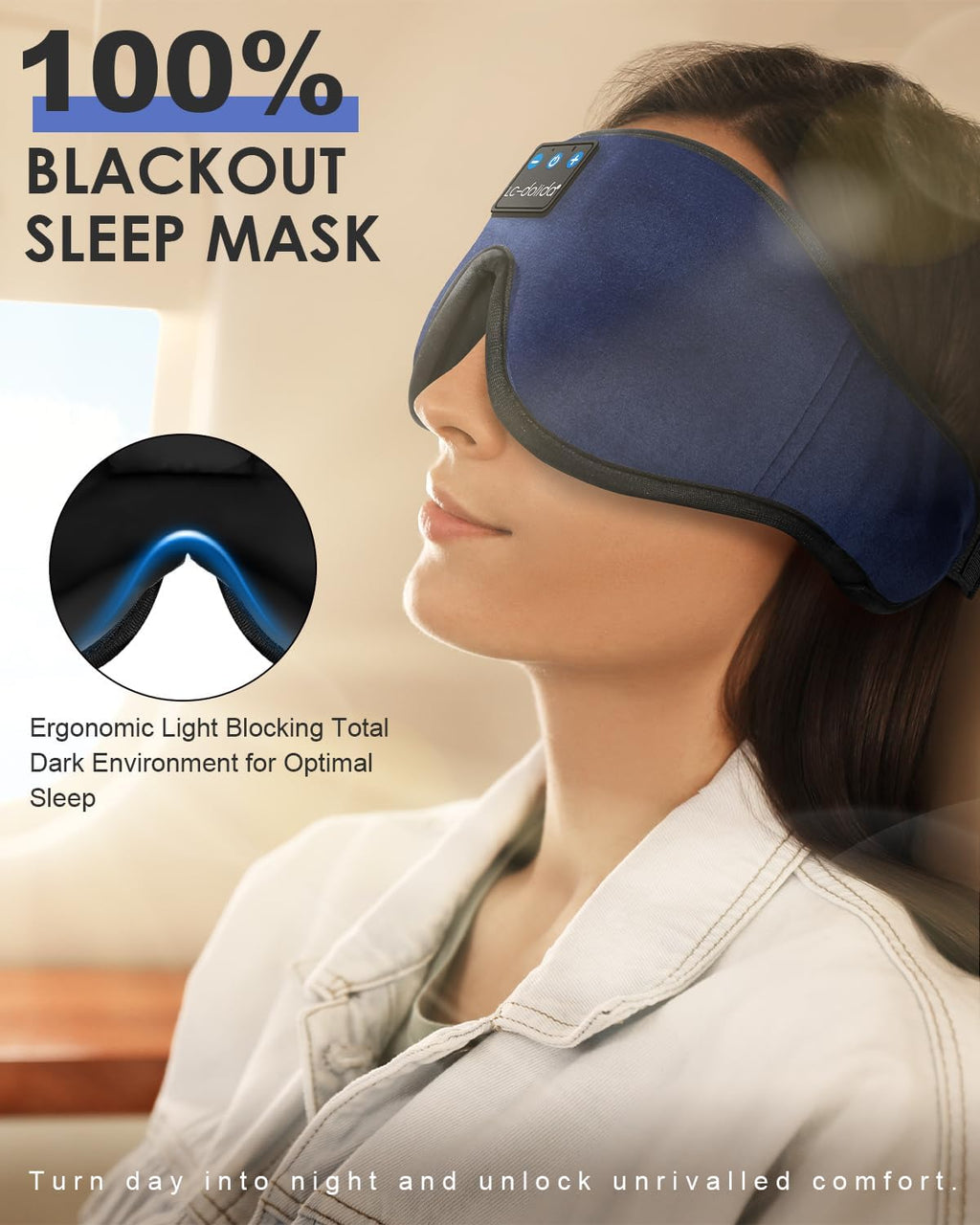 Sleep Mask with Bluetooth Headphones F241