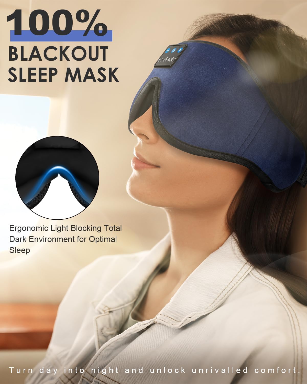Sleep Mask with Bluetooth Headphones F241