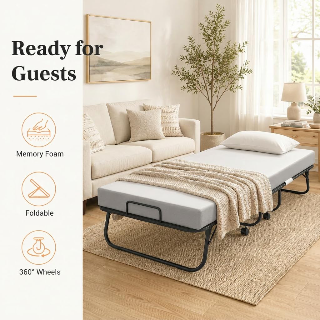 Folding Bed with Mattress Cot Size C53274
