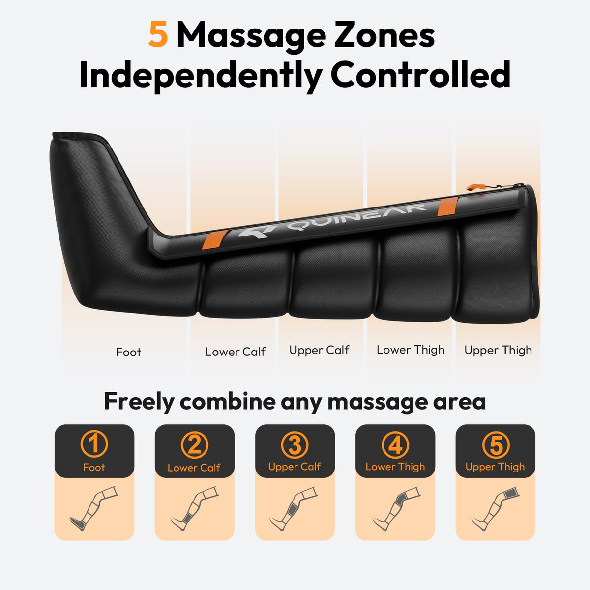 Cordless Compression Boots Leg Massager H7202