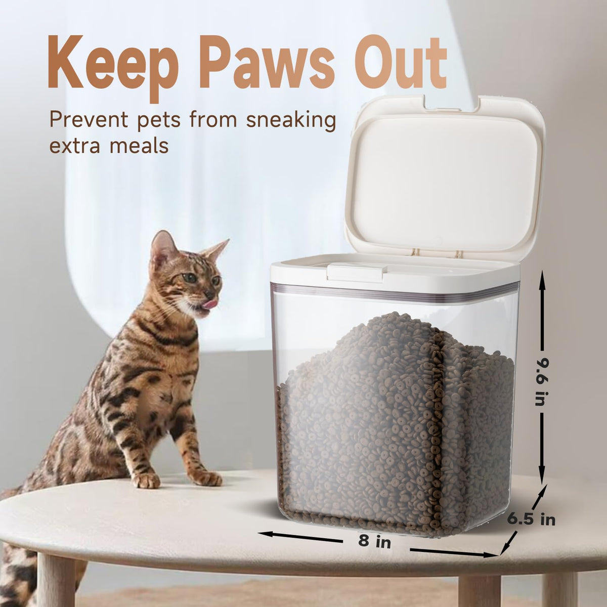 5 lbs Airtight Pet Food Storage Container with Lid B162892