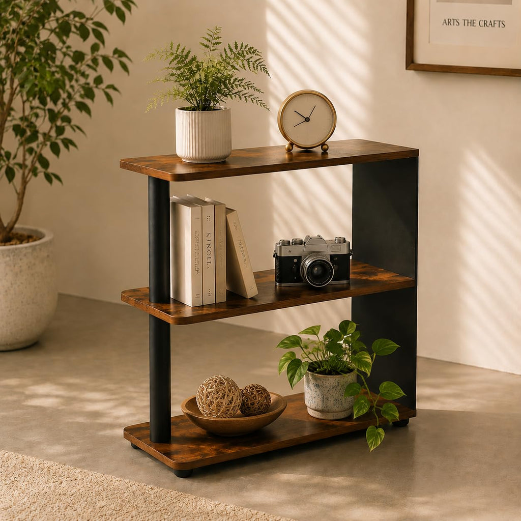 3-Tier Narrow Industrial End Table I717