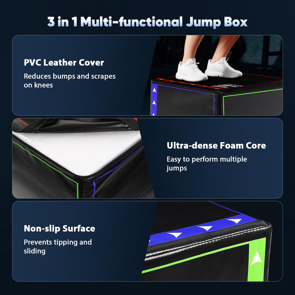 3 in 1 Foam Plyometric Jump Box B80916