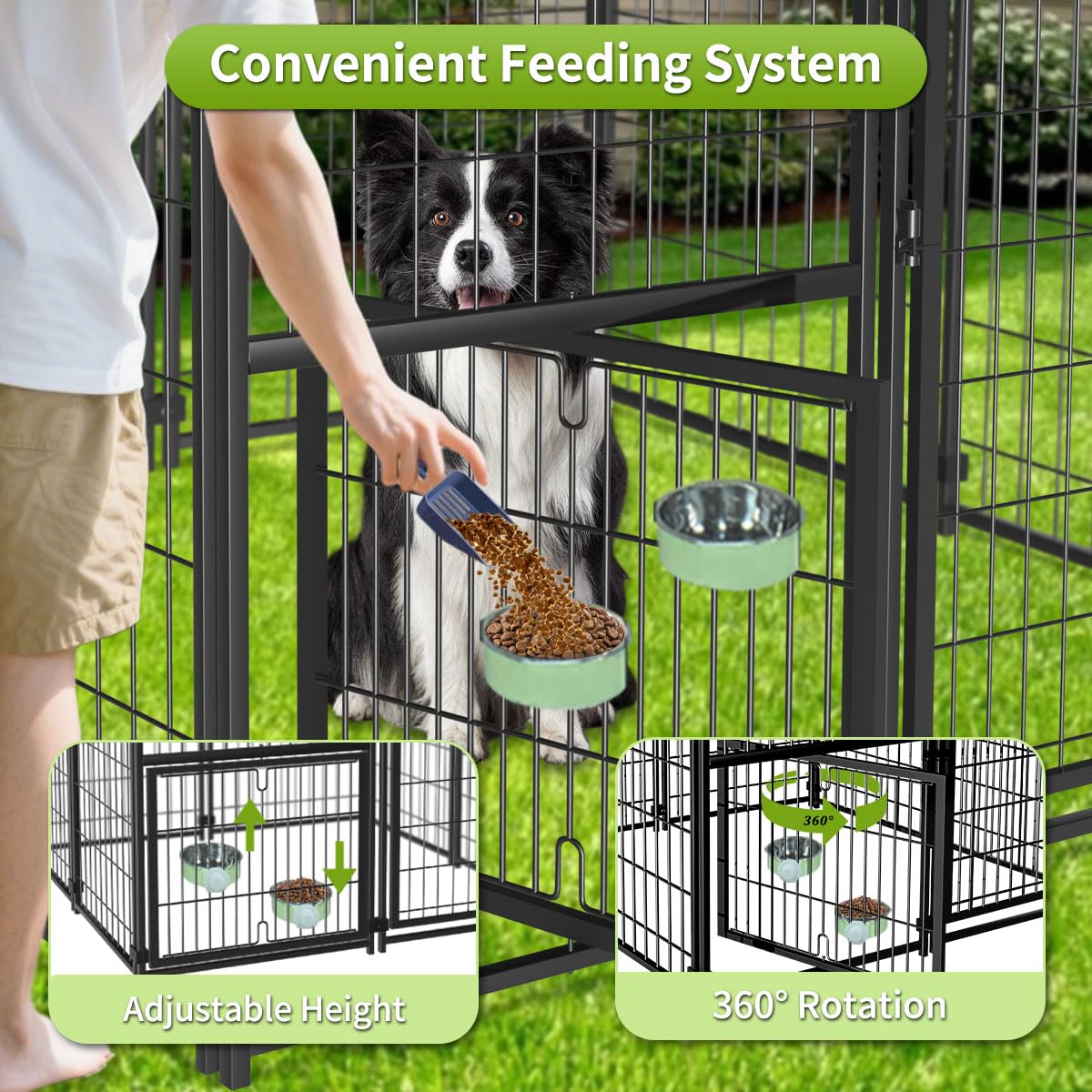 Heavy Duty Dog Kennel with Roof I81842