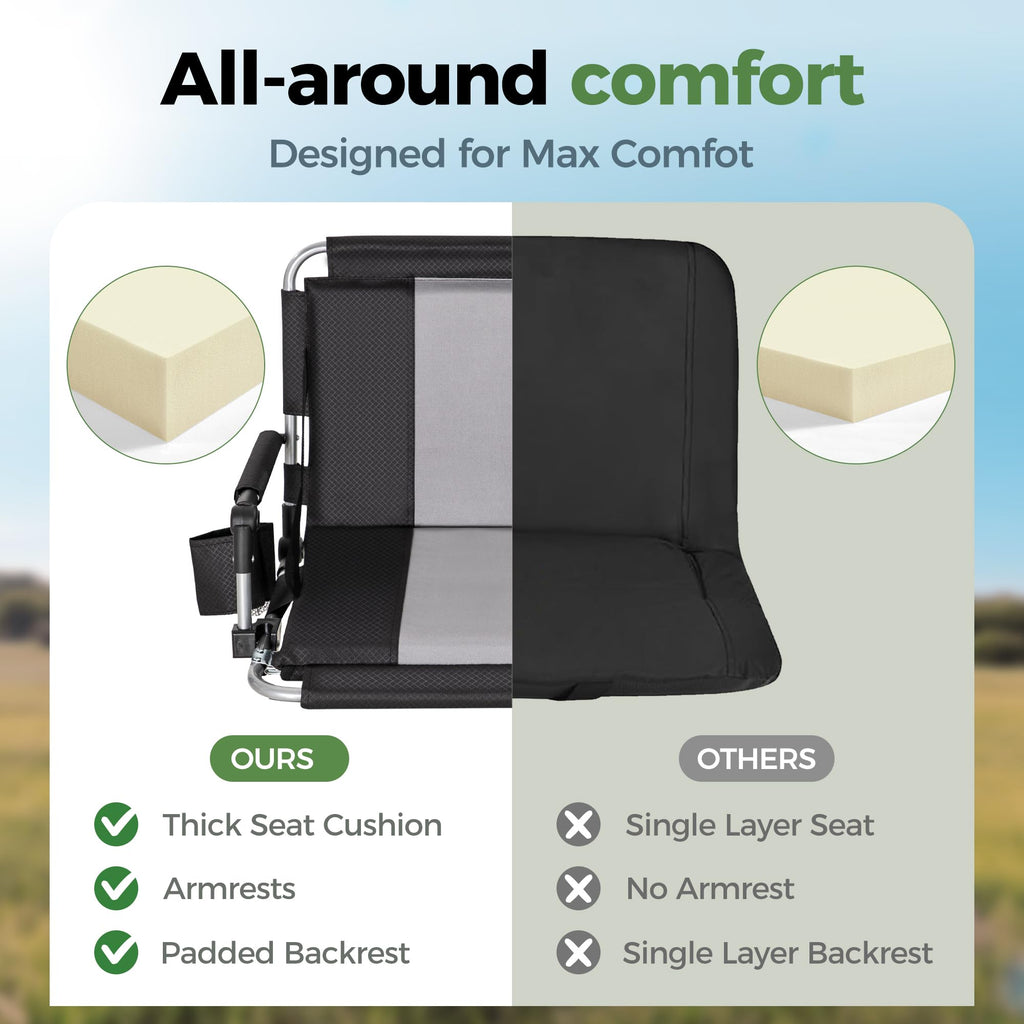 Portable Bleacher Chairs with Cushion K44113