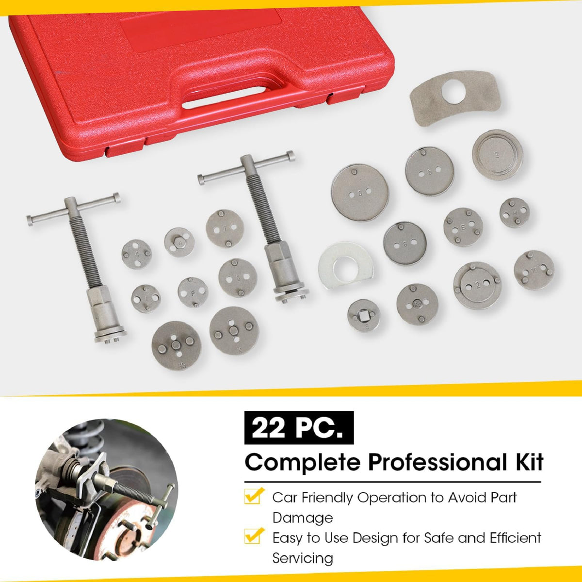 22 PCS Brake Caliper Press Tool Kit F939893