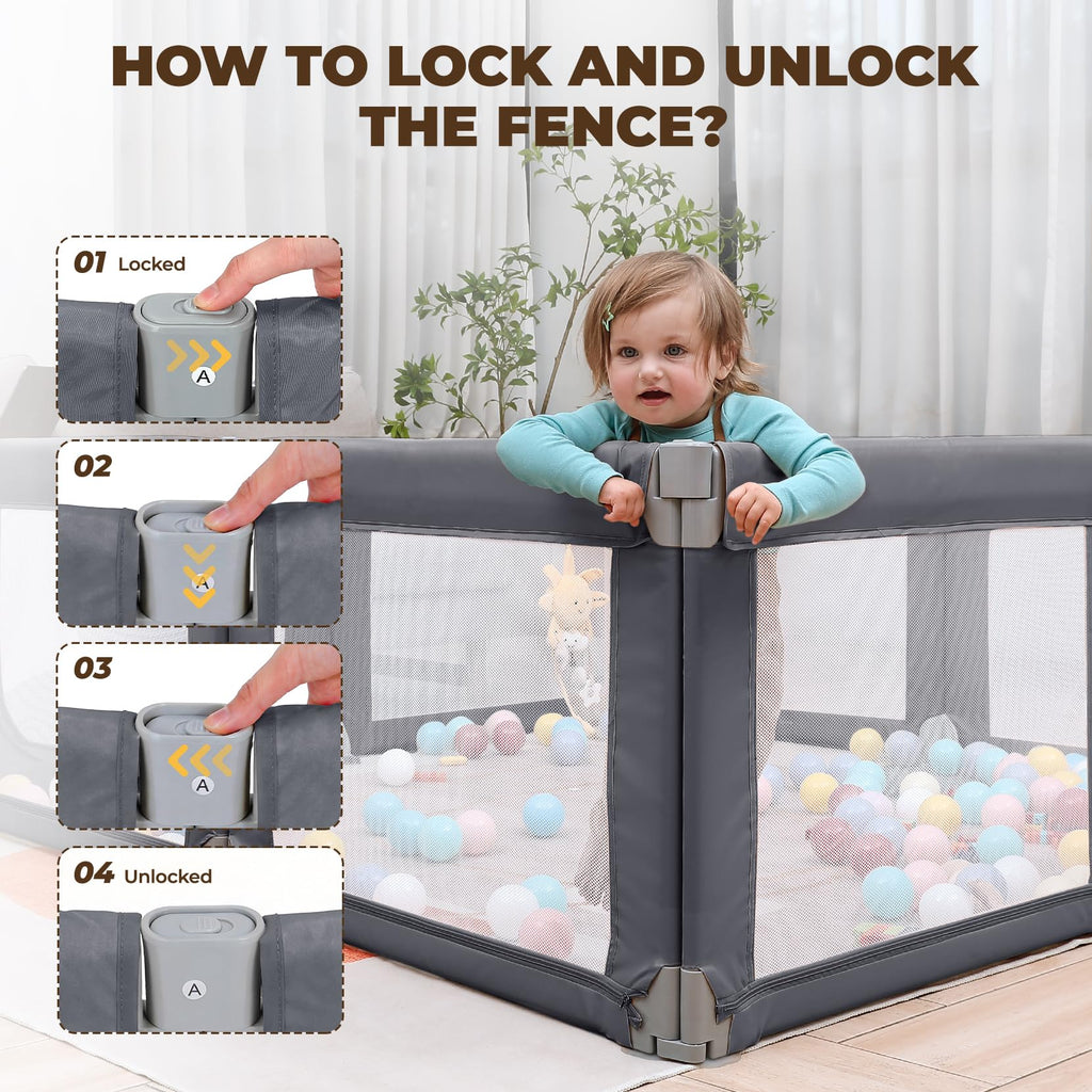 Grey Baby Playpen Y566981