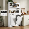 Tilt Out Trash Can Cabinet with Power Outlet B642236