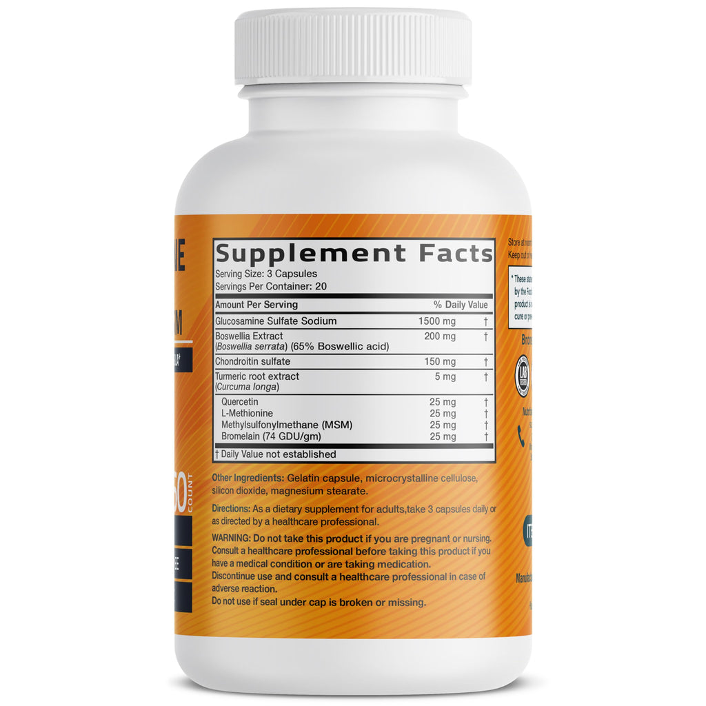 Glucosamine Chondroitin Turmeric & MSM Joint Support, 60 Capsules D194