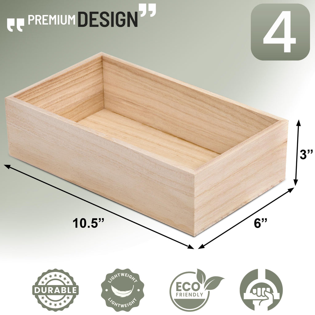 Unfinished Wooden Boxes 4 Pack U850236