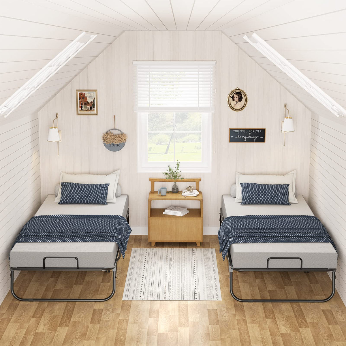 Folding Bed with Mattress Cot Size C53274