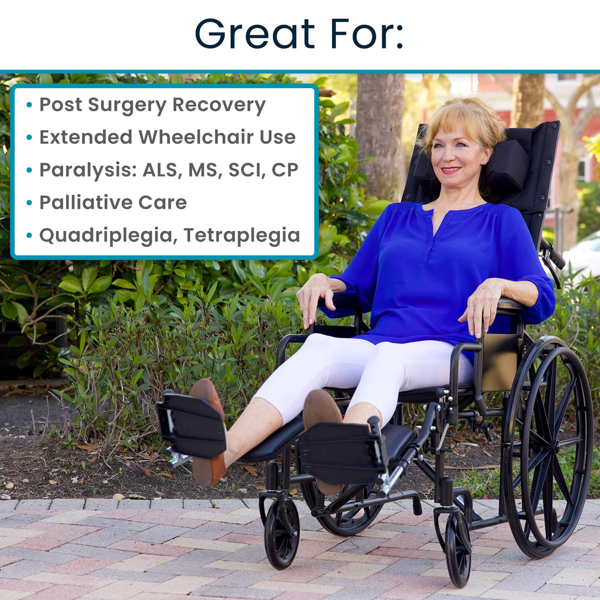Reclining Wheelchair with Elevating Leg Rests V418