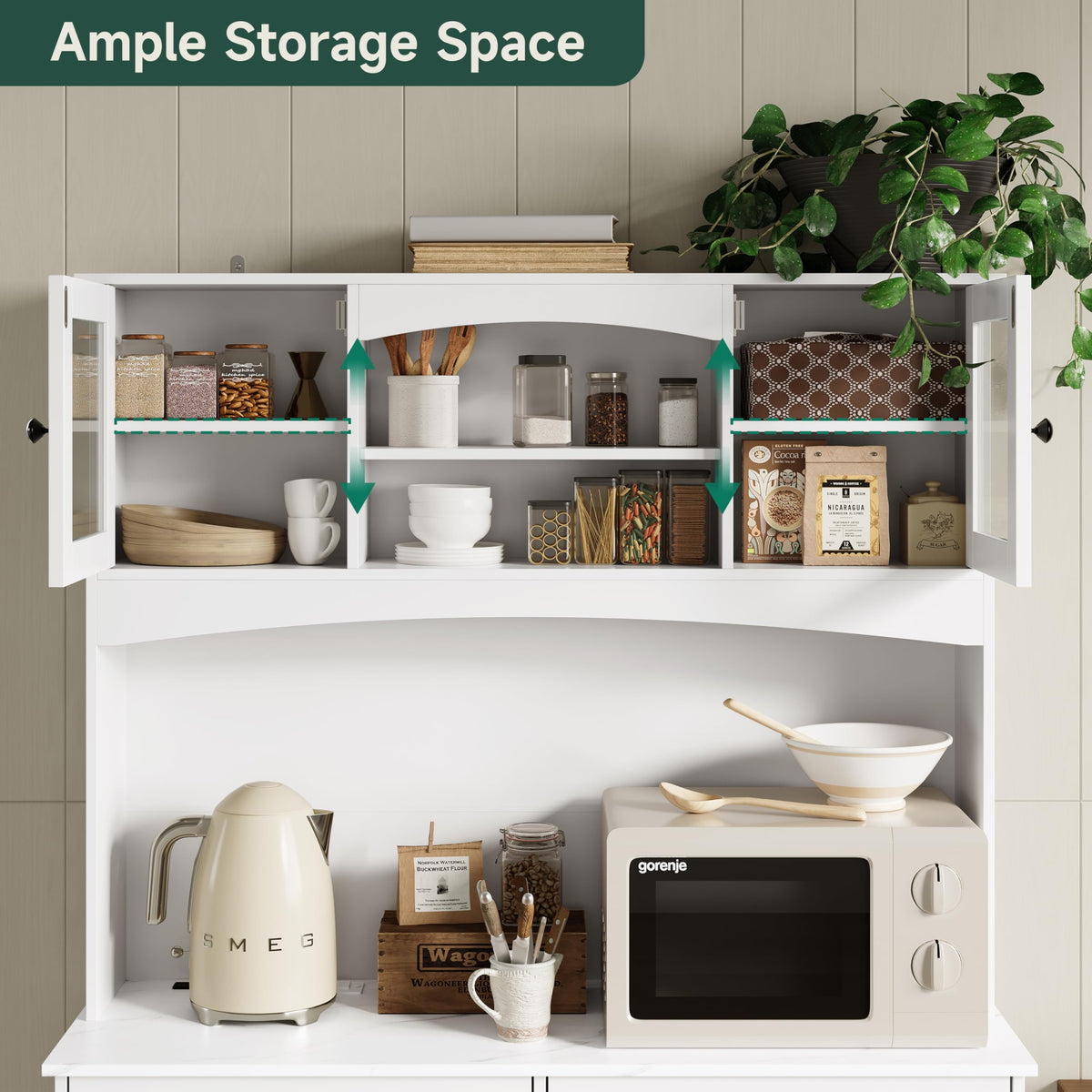Tilt Out Trash Can Cabinet with Power Outlet B642236