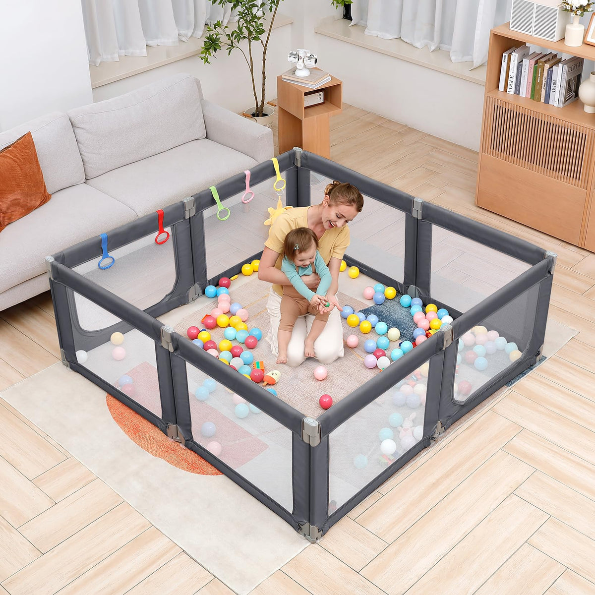 Grey Baby Playpen Y566981