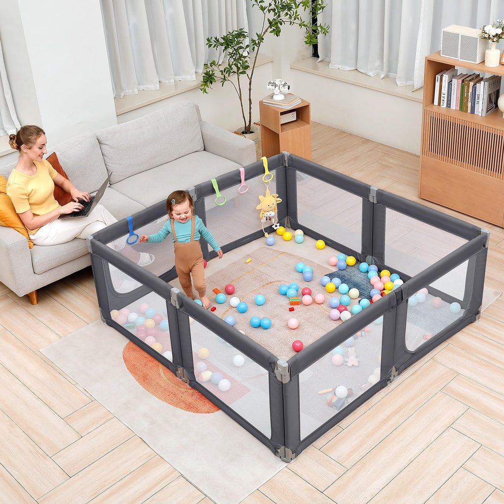 Grey Baby Playpen Y566981